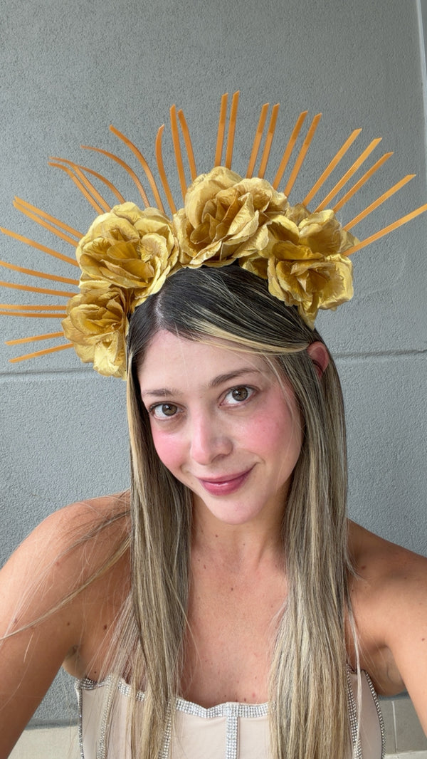 Diadema Catrina Dorada