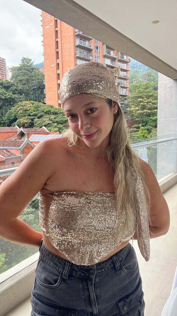 Pañoleta o Top Lentejuelas
