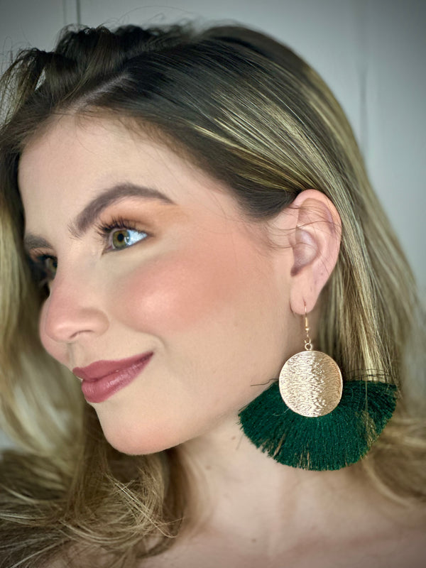 Aretes Blossom Verdes Flecos