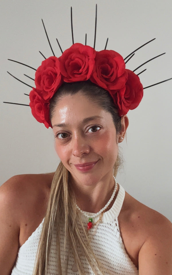 Diadema catrina roja