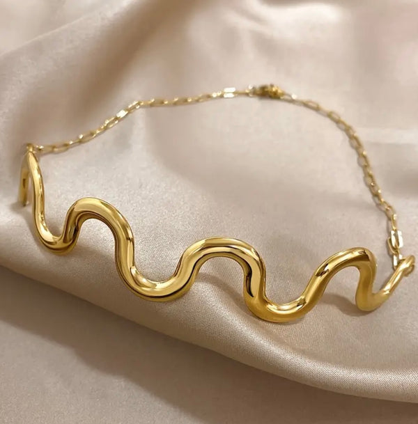 Chocker Onda Dorata