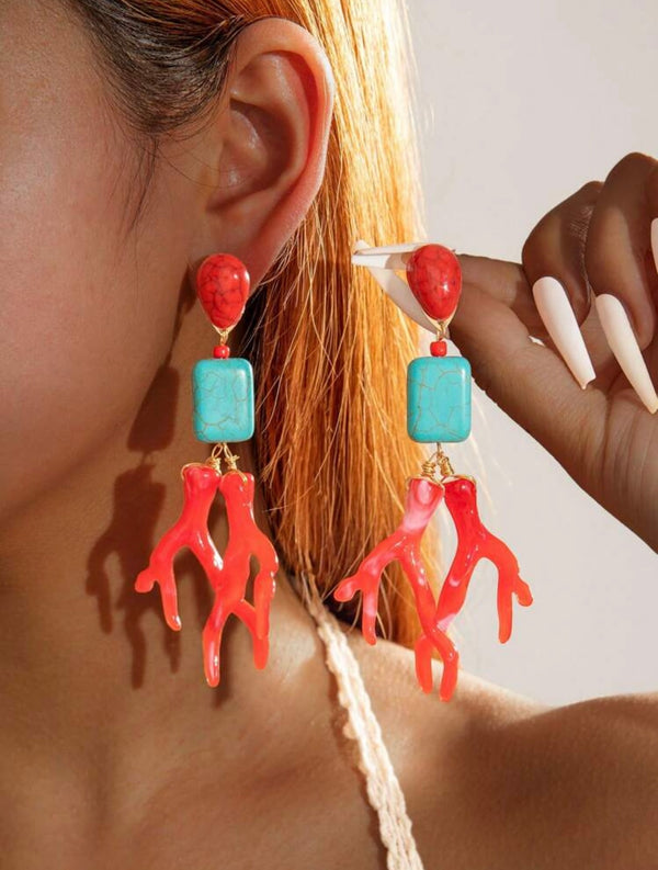Aretes Coral Fever