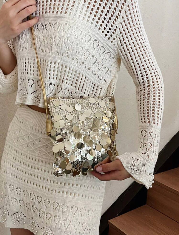 Bolso Dorado Lentejuelas