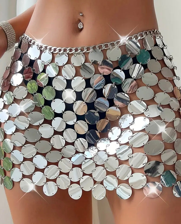 Body Chain Mirror Skirt