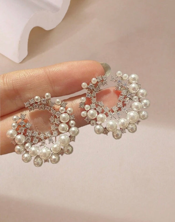 Aretes Corona Di Perlas