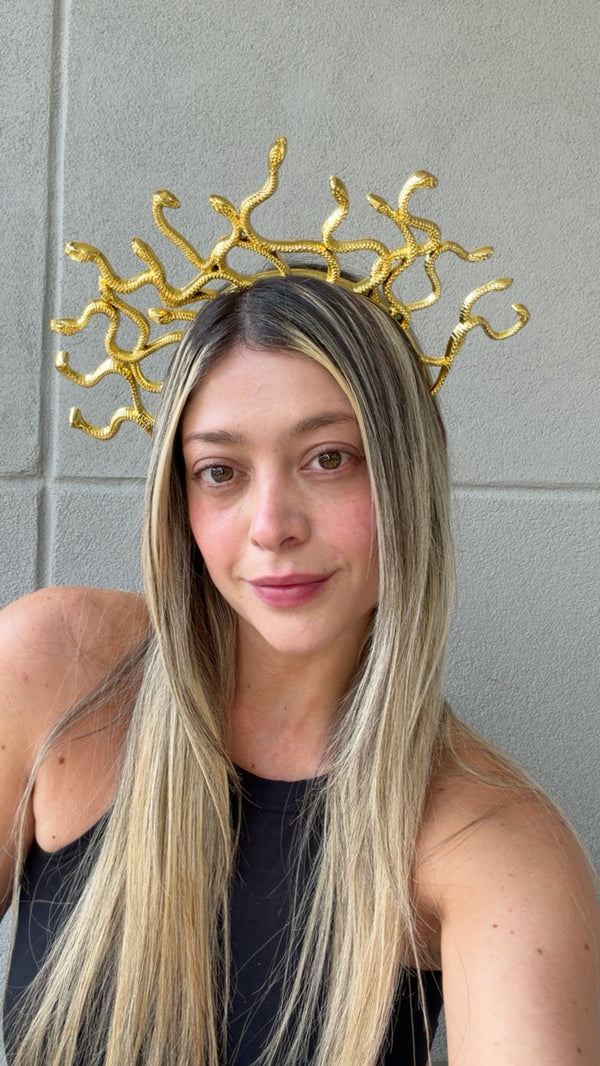 Diadema Medusa Dorada