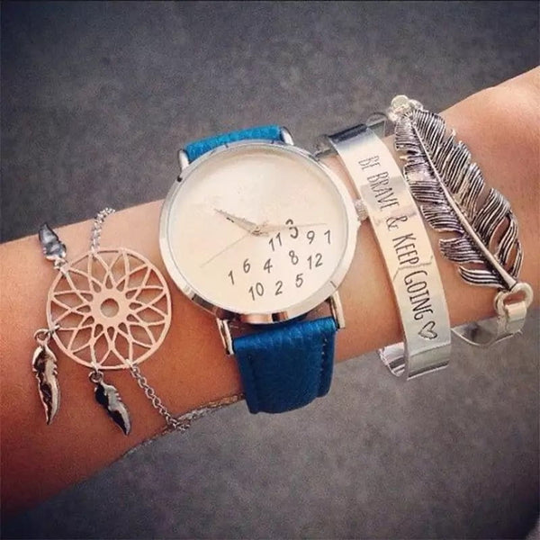 Pulseras Silver Be Brave & Keep Going
