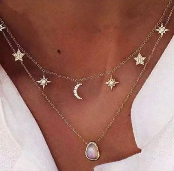 Collar Golden Bright Constellation Star