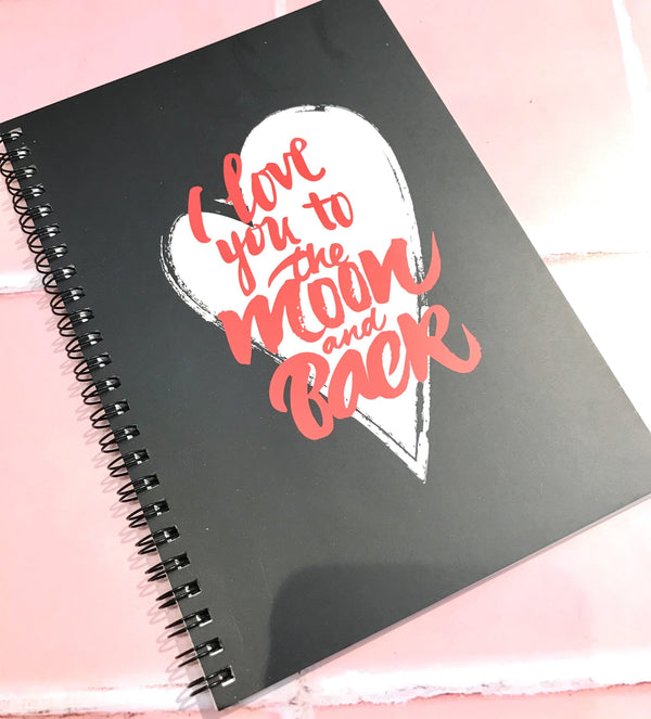 Cuaderno Love You To The Moon And Black