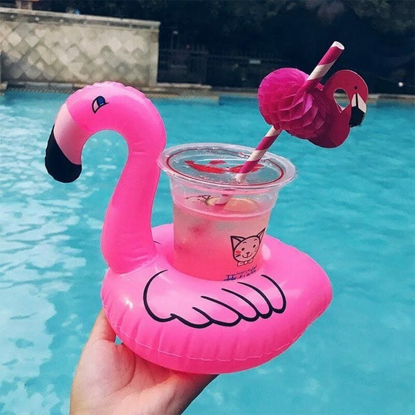 Flotador Porta Vaso Flamingo