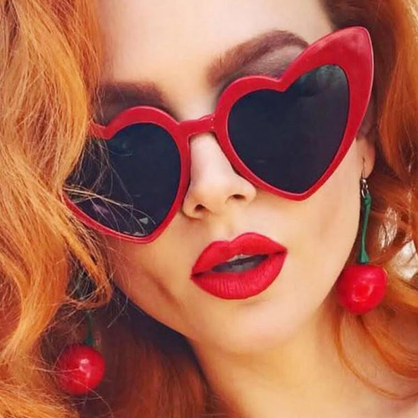Gafas Rojas Corazón Gato #02