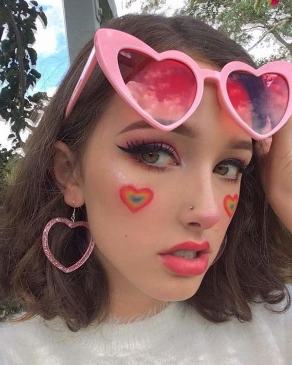 Gafas Rosadas Corazon Gato #03