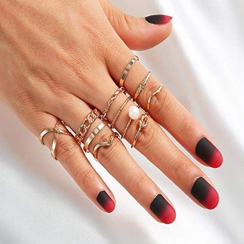 Set Anillos Golden Chloe