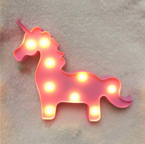 Lampara Unicornio Cuerpo Rosada