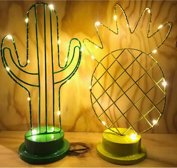 Lampara Alambre Piña/Cactus