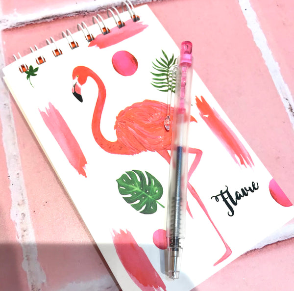 Libreta & Lapicero Flamingo Hoja