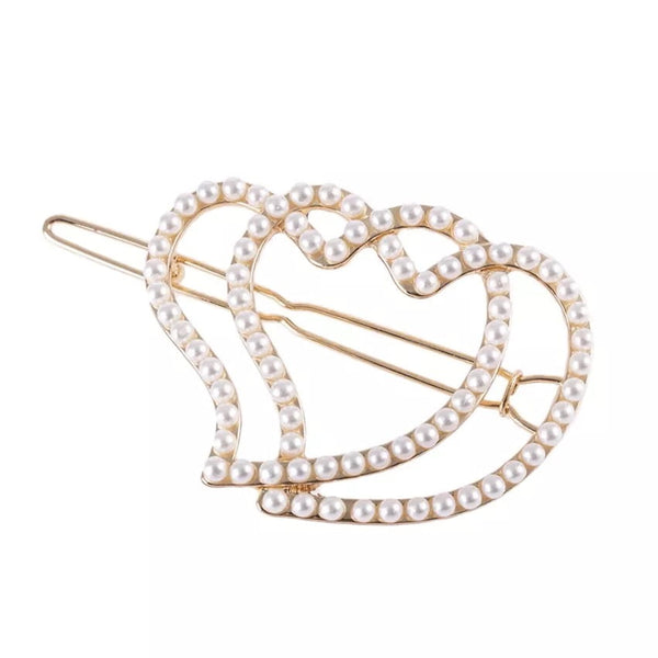 Pinza Golden Pearl Double Heart