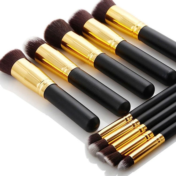 Set Brochas Kabuki Negras x 10