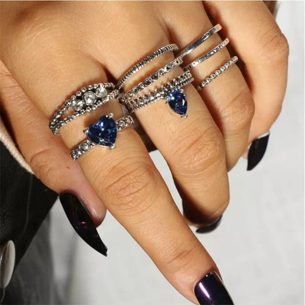 Set Anillos Silver Classy