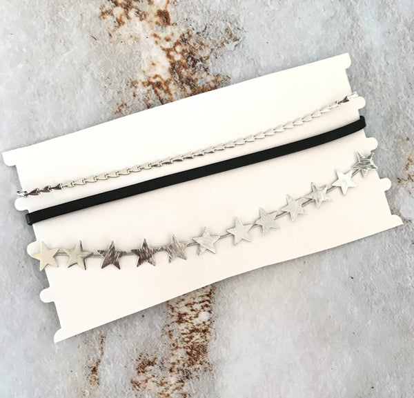 Set Chocker Silver Star