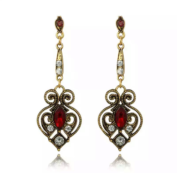 Aretes Silver Zodiac Red