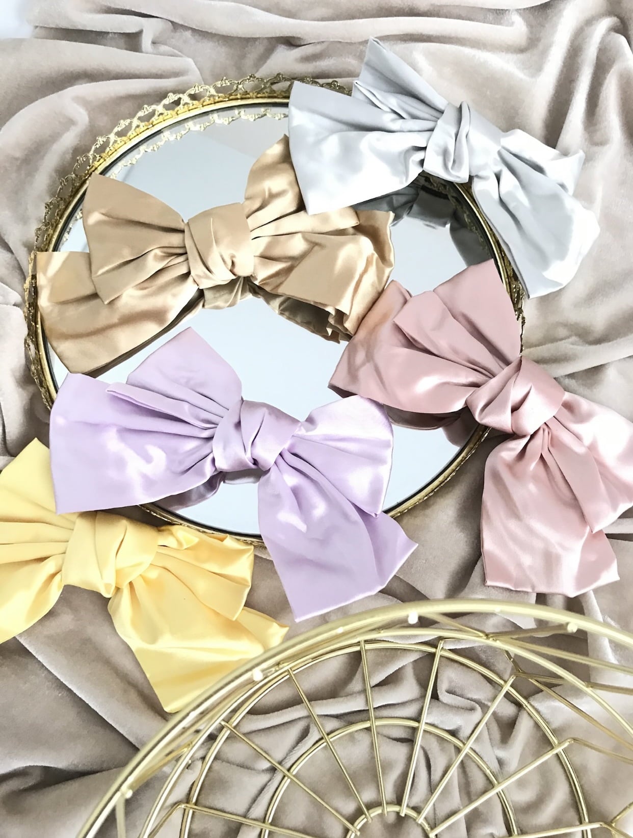Moño Satin Pastel – Menta Rosa